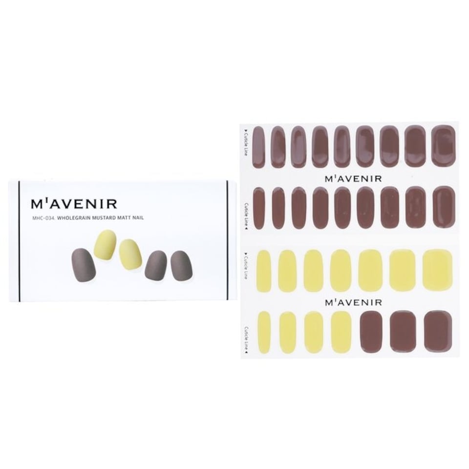 image 1 of Nail Sticker (assorted Colour) - # Wholegrain Mustard Matt Nail - 32pcs Multi