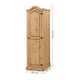 image 4 of Mercers Furniture Corona 1 Door Wardrobe Arch Top Single Robe Solid Wood Pine Wooden Bedroom with Mexican Styling