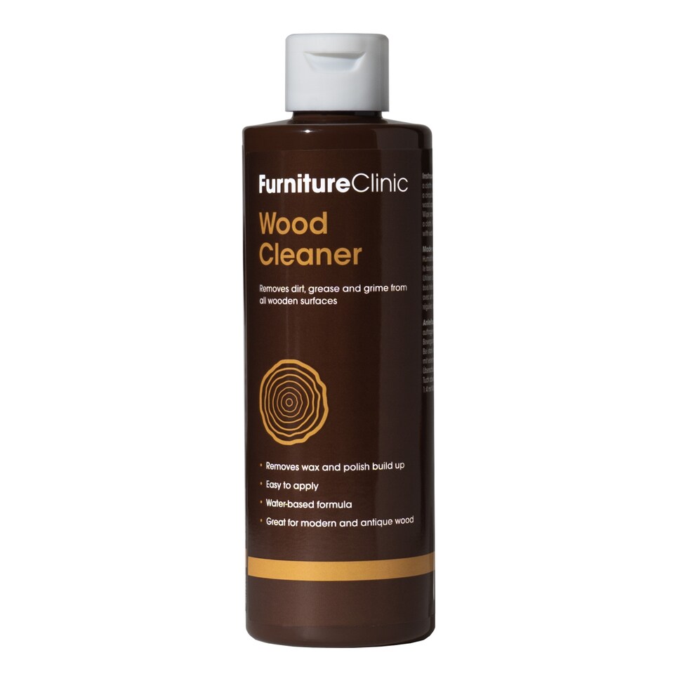 image 1 of Furniture Clinic Wood Cleaner (250ml) | Restore & Clean Wooden Floors, Furniture, Blinds, Doors, Decking and Many other Wood Surfaces - Easily Remove Wax & Polish Build up, Grease and Grime
