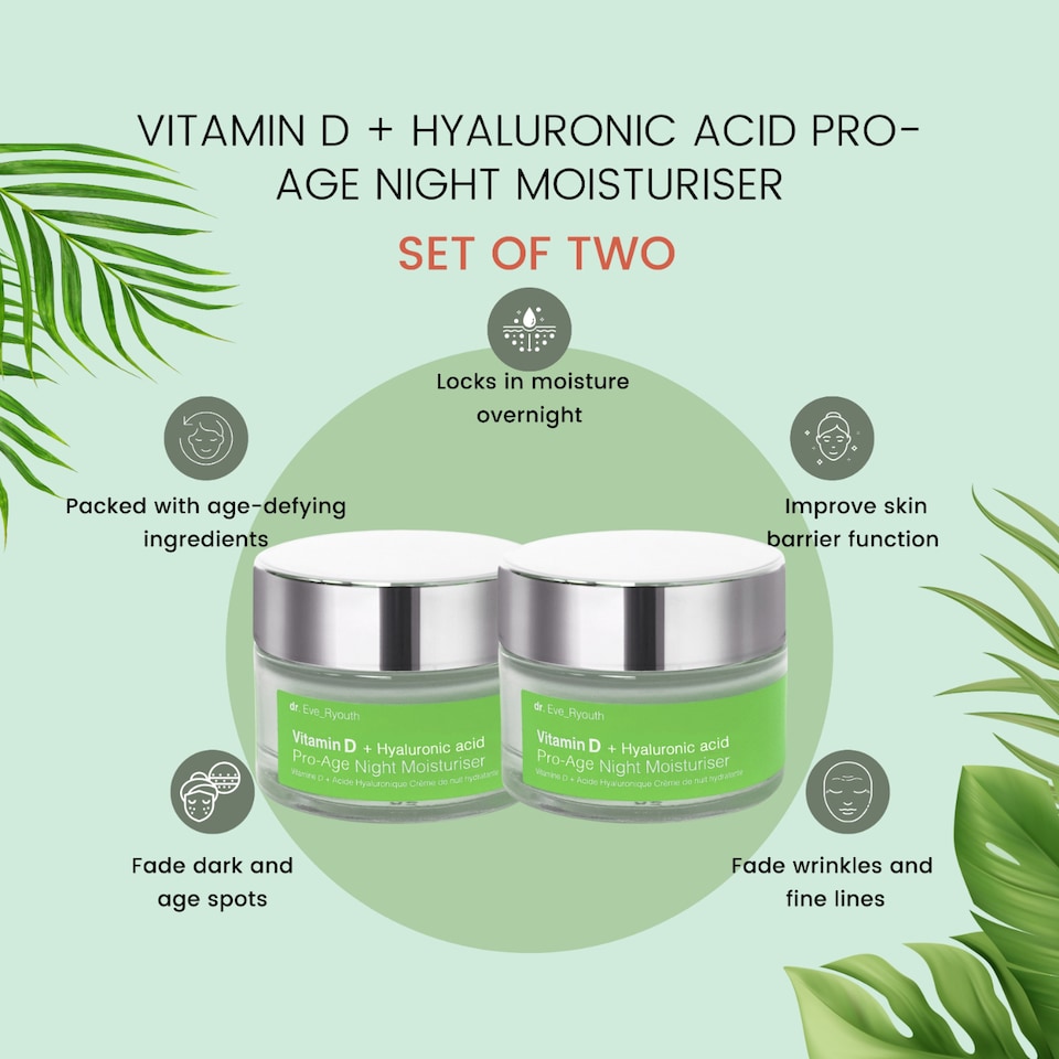 image 1 of Dr. Eve_Ryouth 2 X Vitamin D + Hyaluronic Acid Pro-Age Night Moisturiser 50ml