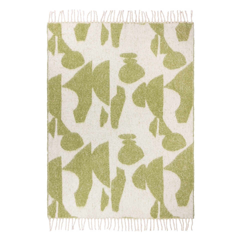 image 1 of Hoem Meta Jacquard Tasselled Throw