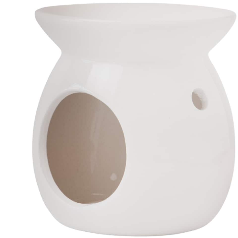 image 1 of White Ceramic Oil Wax Melt Burner 10cm | White | 12 - White | One Size | 12