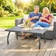 image 8 of Outsunny 90 cm Rattan Garden Coffee Table Wicker Outdoor Table Furniture | Black | Black rattan | 90 x 50 x 35 cm