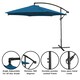 image 5 of JSH Apollo Banana Cantilever Parasol with Built in LED Lights for Garden Patio Sunshade - Navy Blue