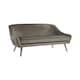 image 4 of Interiors by Premier Grey Velvet Sofa with Silver Wood Legs, Easy to Maintain Velvet Corner Sofa, Stain-Resistant Dinner Sofa