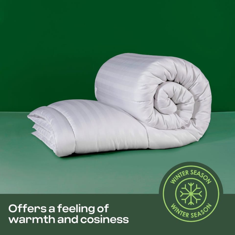 image 1 of MHG Living 15 Tog Winter Striped Duvet|Anti-Allergy Hypoallergenic Hollowfibre Quilt-King