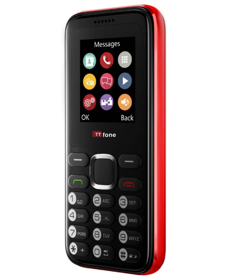 image 1 of TTfone TT150 Unlocked Basic Mobile Phone with Long Battery Life and Dual Sim Red - O2 Pay as you go