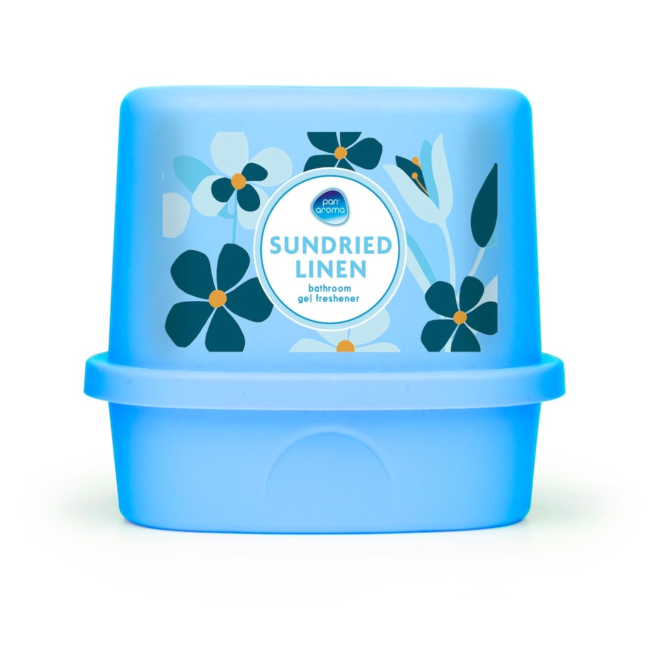 image 1 of Pack of 3 Pan Aroma Sun-Dried Linen Bathroom Gel Air Fresheners 150g