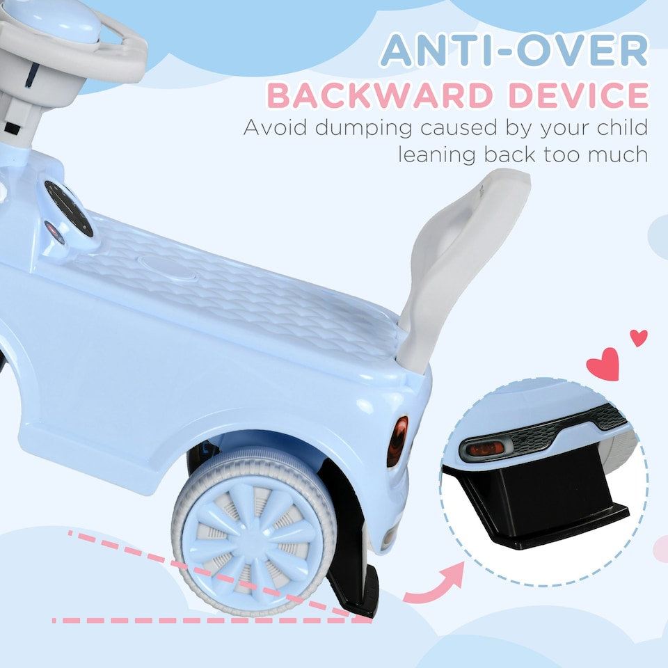 image 1 of AIYAPLAY Ride On Car Foot To Floor Sliding Car w/ Air Horn - Light Blue