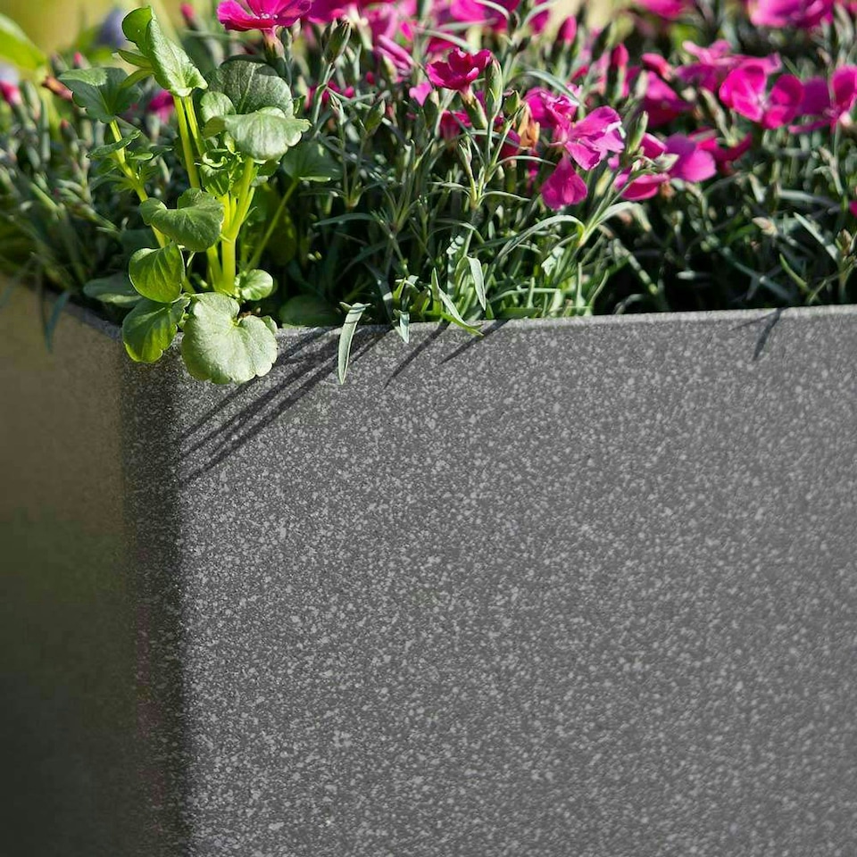 image 1 of Primrose Garden Cube Square Flower Pot Recycled Planter Grey 43 x 43 x 43 cm