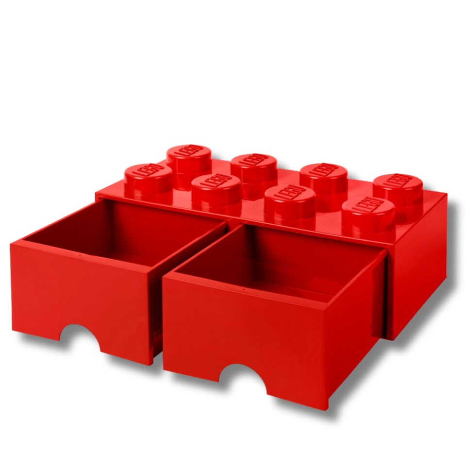 image 1 of LEGO Brick Drawer 8 Stud  - Red
