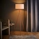 image 3 of ValueLights Camden Copper Tripod Floor Lamp with White Shade | White