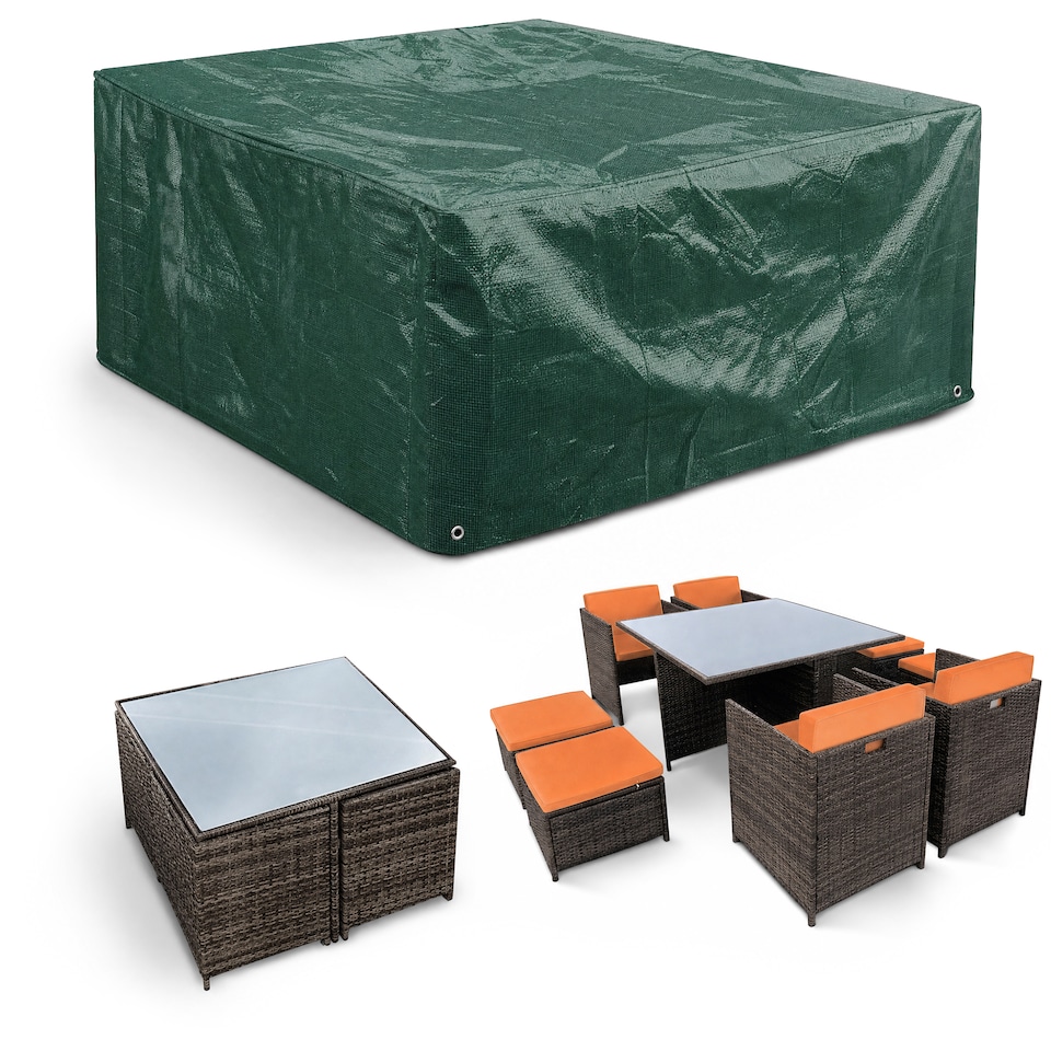 image 1 of Keplin Waterproof Garden Furniture Cover Heavy Duty Polyethylene Brass Eyelets