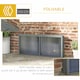 image 5 of PawHut Rabbit Hutch, Folding Wooden Rabbit Run with Openable Top, Grey