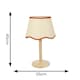 image 3 of ValueLights Triston Light Wood Table Lamp Scallop Rust Trim Taper Shade