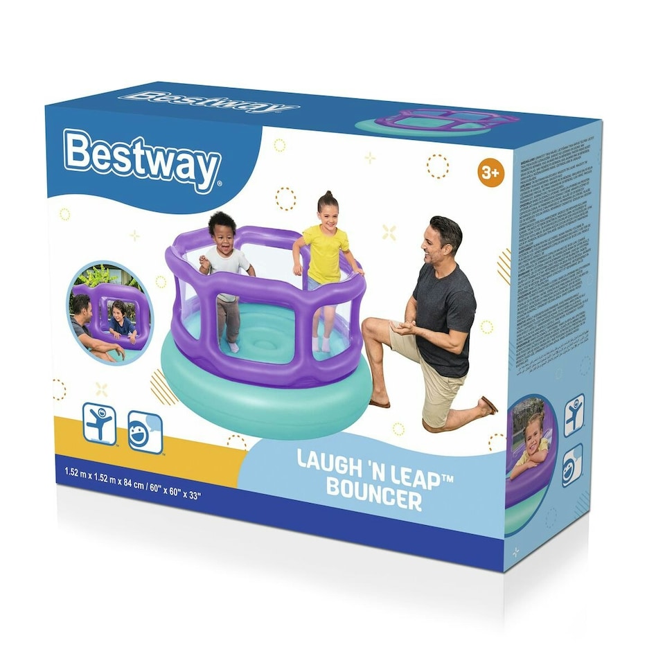 image 1 of Bestway Inflatable Bouncer with Balls 152x152x84 cm +3 Years Indoor & Garden 52646