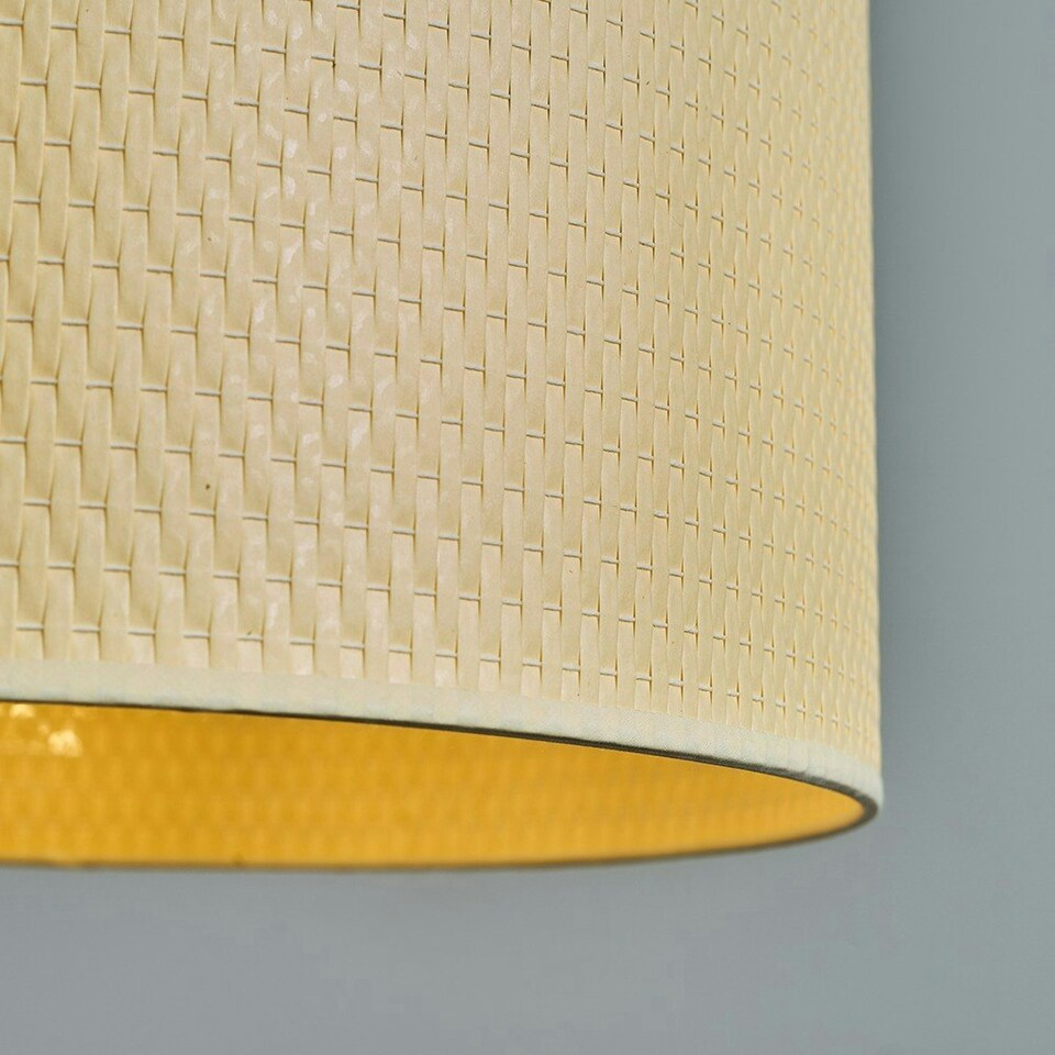 image 1 of ValueLights Leno Natural Ceiling Pendant Shade Cream