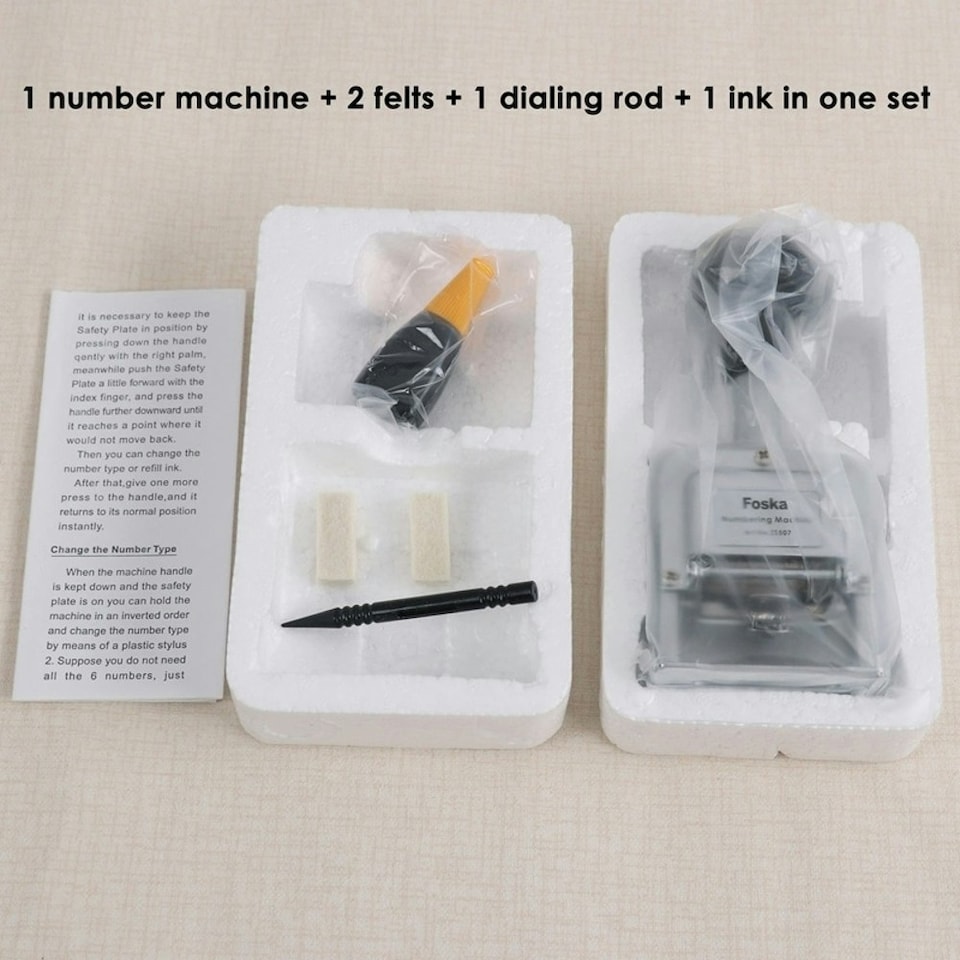 image 1 of 8 Digits Numbering Machine - Automatic Number Stamp Coding