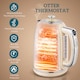 image 3 of HOMCOM Kettle and Toaster Set with LED Screen, 1.7L 3000W Retro Rapid Boil Jug Kettle with Keep Warm Memory Function, 2 Slice Toaster with 6 Browning Controls, Crumb Tray, Cream | Cream