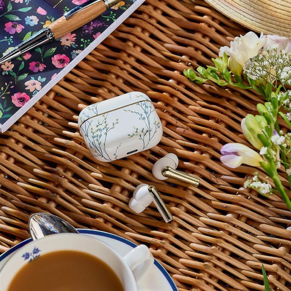 image 1 of Laura Ashley  Willow White 'Skylark' True Wireless Earbuds with HD Microphone and Charging Case