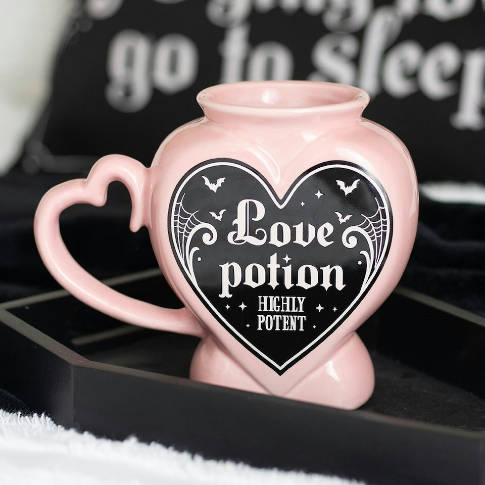 image 1 of Love Potion Shaped Mug Pink