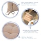 image 2 of Harbour Housewares Square Garden Chair Seat Cushions - Natural - Pack of 6 Cream