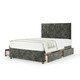 image 1 of Majestic 1000 Pocket Sprung Charcoal Chenille 4 Drawer Divan Set And Valencia Headboard Double