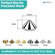 image 2 of 9.5 x 6mm Cone Spike Studs Screw Back for Leather Craft - 50pcs