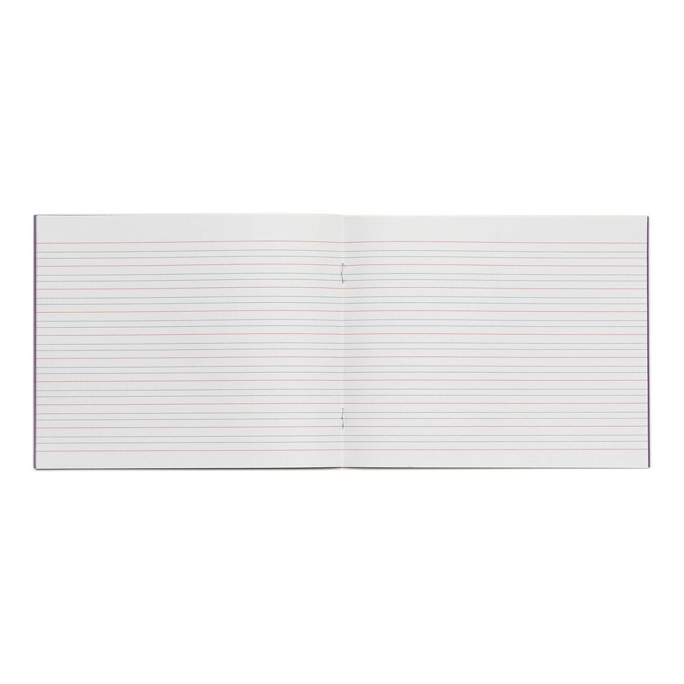 image 1 of Rhino 32 Page 4mm Feints Handwriting Book Purple 6.5 x 8in 10 Pack
