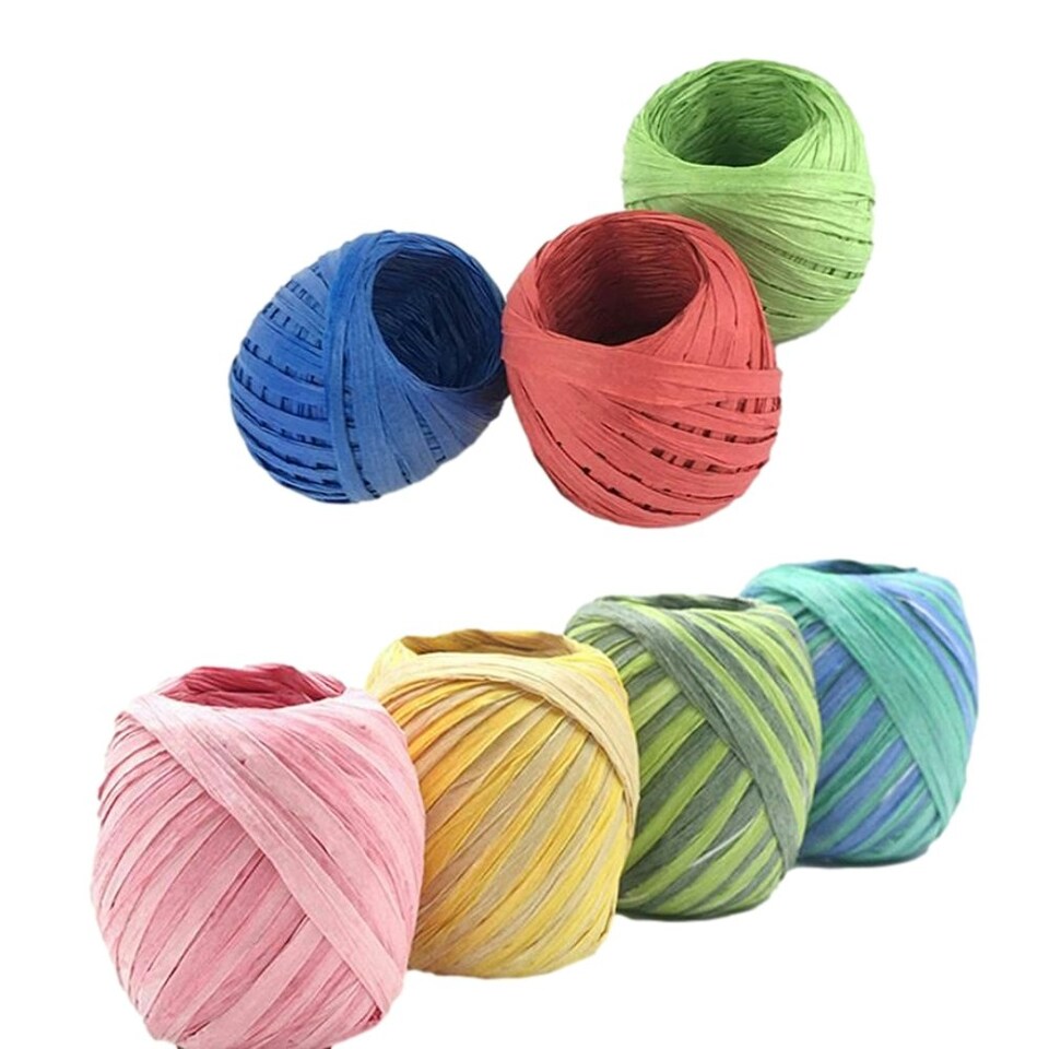 image 1 of Pack of 2 2cm x 10m Paper Rope Reel Multi