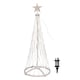 image 1 of 1.8m Light up Christmas Cone Tree with 220 Warm White LEDs and Timer Function