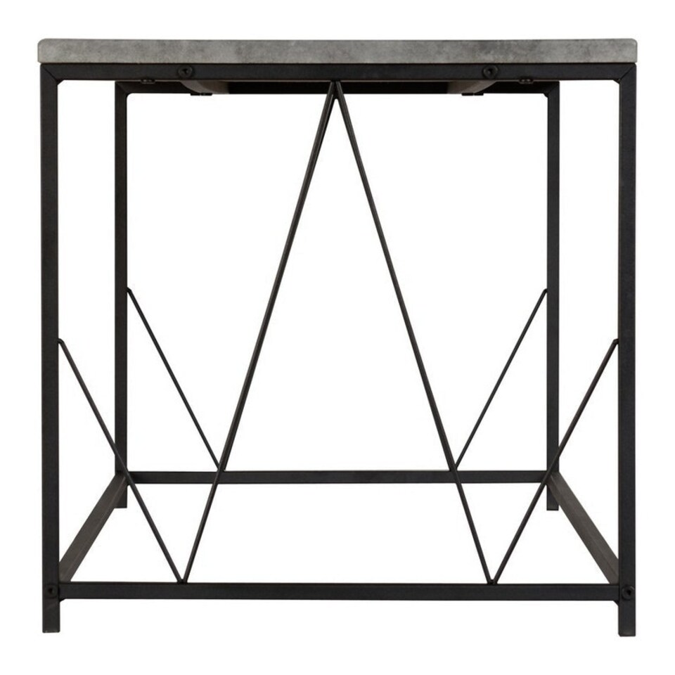 image 1 of Athens Rectangular Coffee Table - L45 x W100 x H45 cm - Concrete Effect/Black | Grey