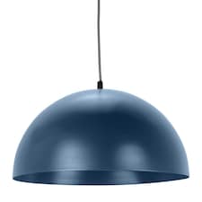 ValueLights Stassi Navy Mushroom Dome Metal Pendant Ceiling Light | Blue