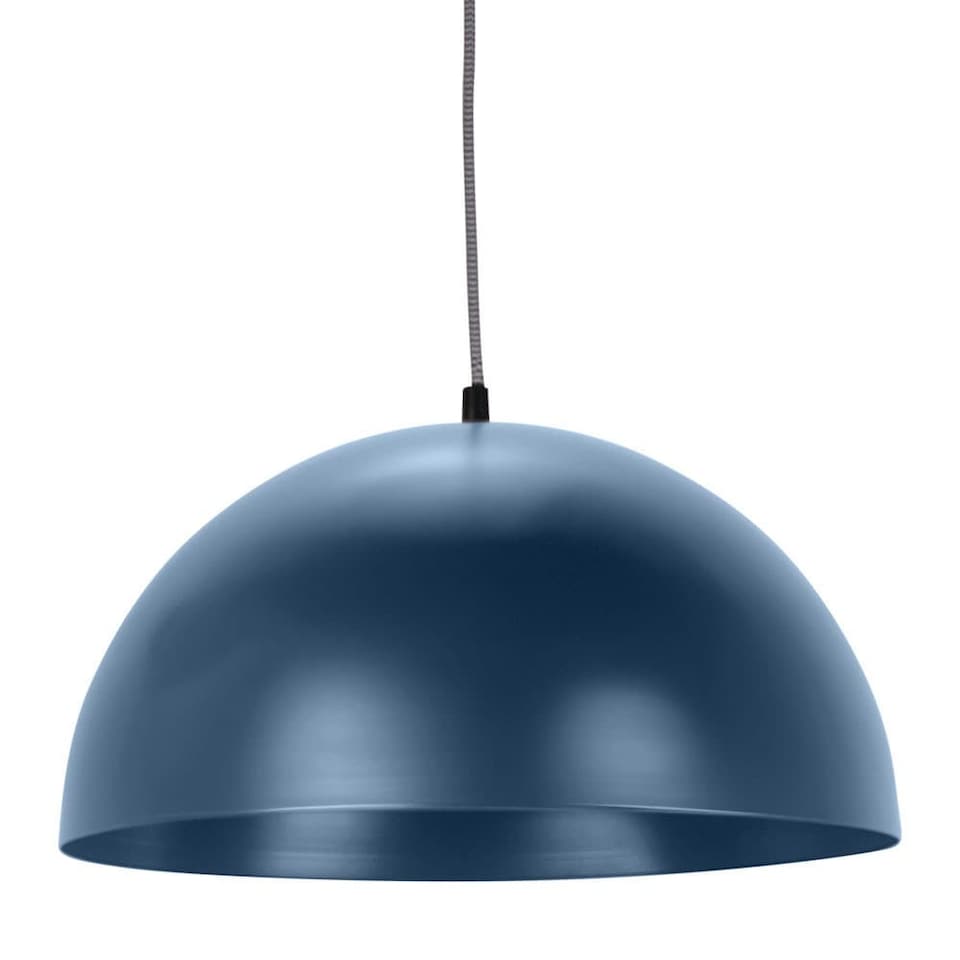 image 1 of ValueLights Stassi Navy Mushroom Dome Metal Pendant Ceiling Light | Blue
