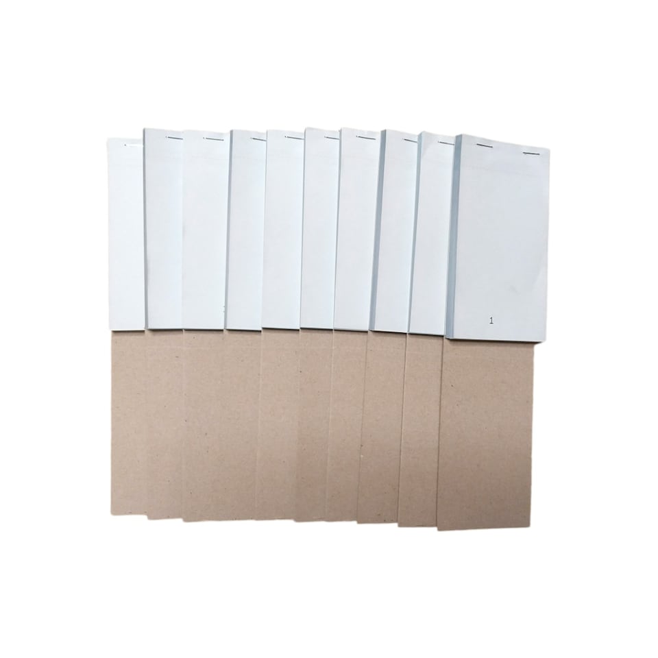 image 1 of Pack of 10 76mm x 140mm Plain White Duplicate Carbonless Restaurant Pads