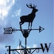 image 1 of Stag Weathervane - Solid Steel - W61 x H88 cm - Black