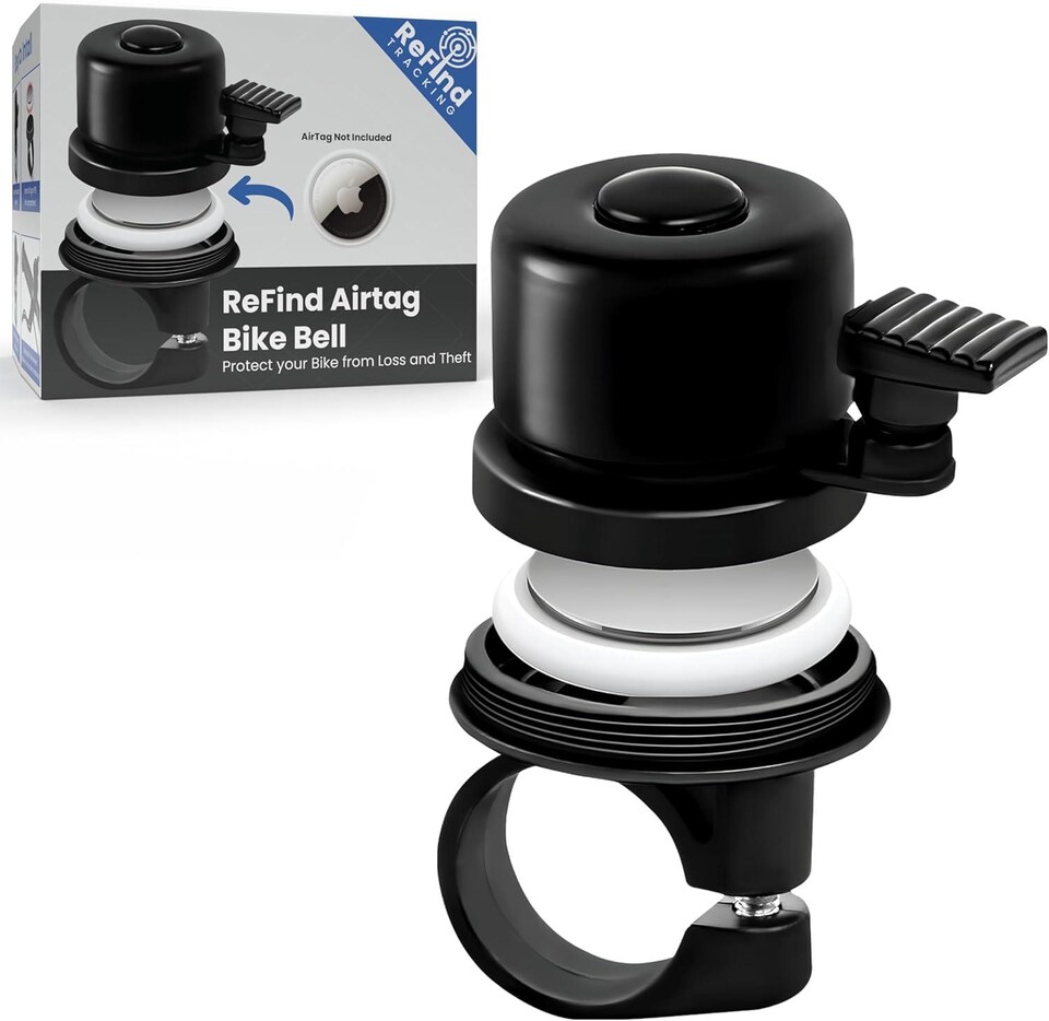 image 1 of Airtag Holder Bike Bell Hidden Bicycle Apple Tag (With P09 Tracker)