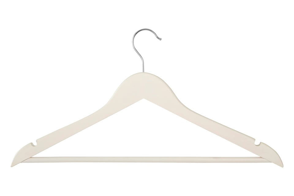 image 1 of Interiors by Premier Set Of 20 Matte White Clothes Hangers, Durable Plastic Hangers With Notches And Rotating Hooks,