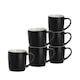 image 1 of Argon Tableware Matt Coloured Coffee Mugs - 350ml - Black - Pack of 6 | Black | Black | 6