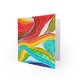 image 2 of Colourful Abstract Rainbow Stripes Gradient Painting Art Card