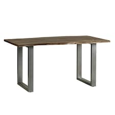 Medium Sized Dining Table Linden Live Edge Brown
