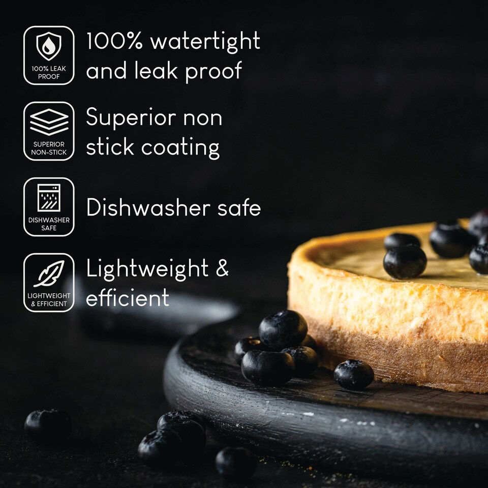 image 1 of PushPan Set of 2 x 8 Inch Deep Cake Tins Grey/Pewter