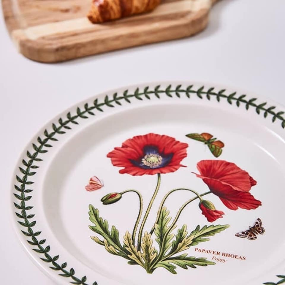 image 1 of Portmeirion Botanic Garden 10" Plate Poppy Set of 6