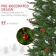 image 5 of HOMCOM 7ft Artificial Christmas Tree Holiday with Pencil Shape, Berries