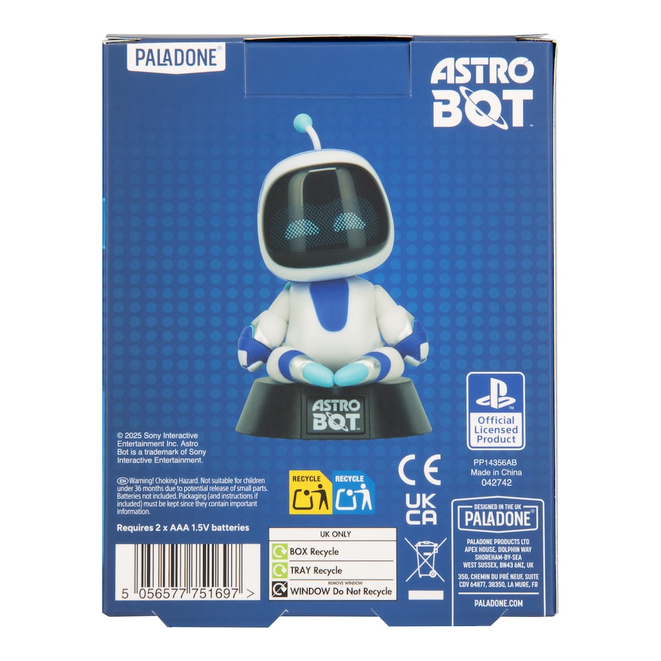 image 1 of Astrobot Icon Light, 12cm Character LED Lamp for Desk Bedroom or Gaming Setup Battery Powered Display Light, Paladone
