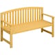 image 1 of Outsunny 2 Person Garden Bench Wooden Outdoor Furniture with Armrest Orange