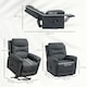 image 7 of HOMCOM Massage Recliner Chair, Lift Chair with Heat, USB, Remote, Grey | Grey