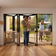 image 7 of Safetots Wooden Multi Panel Room Divider, up to 156cm, Natural Wood, 76cm Tall, Flexible Room Divider for Baby and Toddler | Cream | Natural