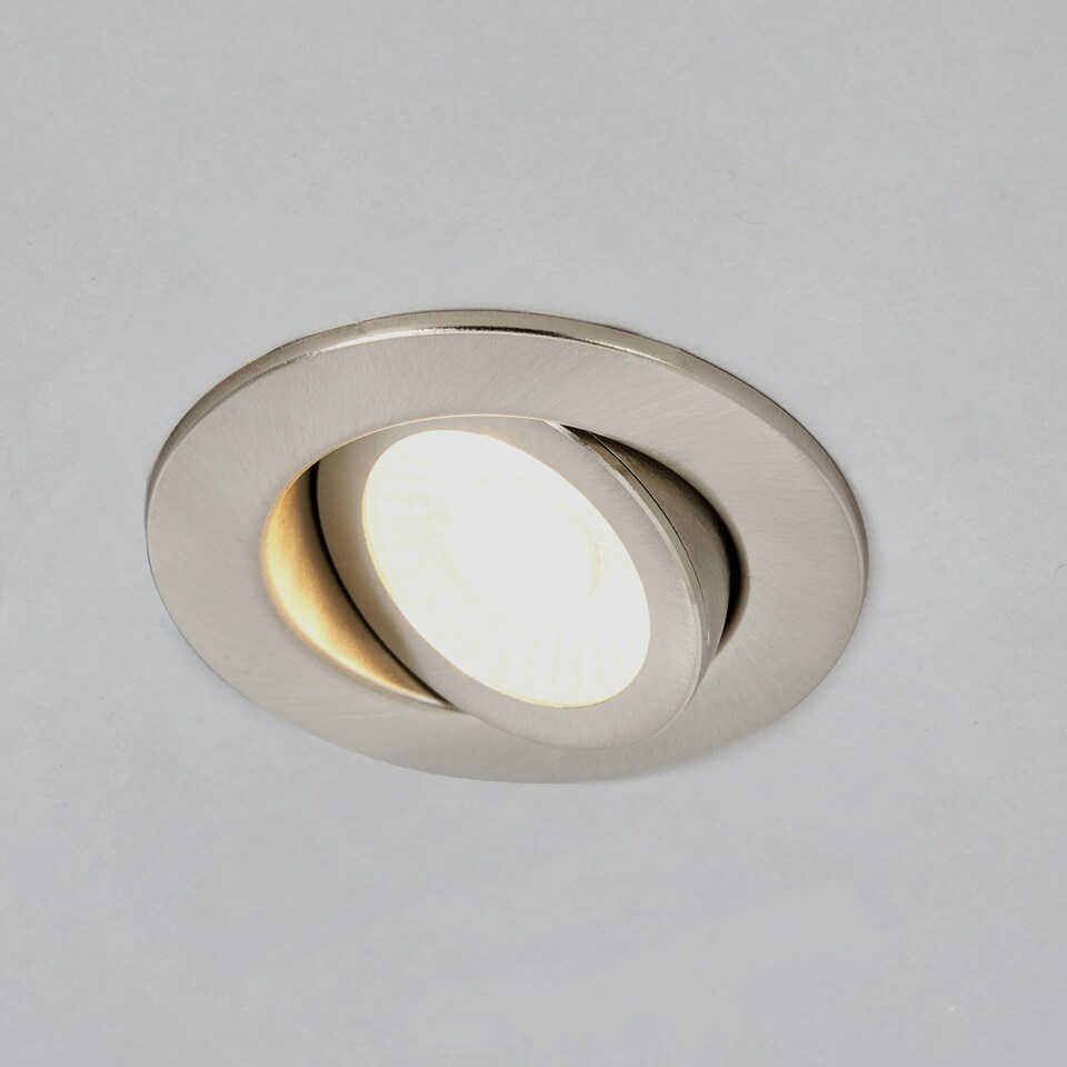 image 1 of BHS Hudson 7 Watt LED Adjustable IP65 Colour Changing Downlight | Silver | Satin Nickel | 1