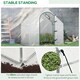 image 6 of Outsunny Walk-In Portable Greenhouse Mini Grown House Steel Frame Window White